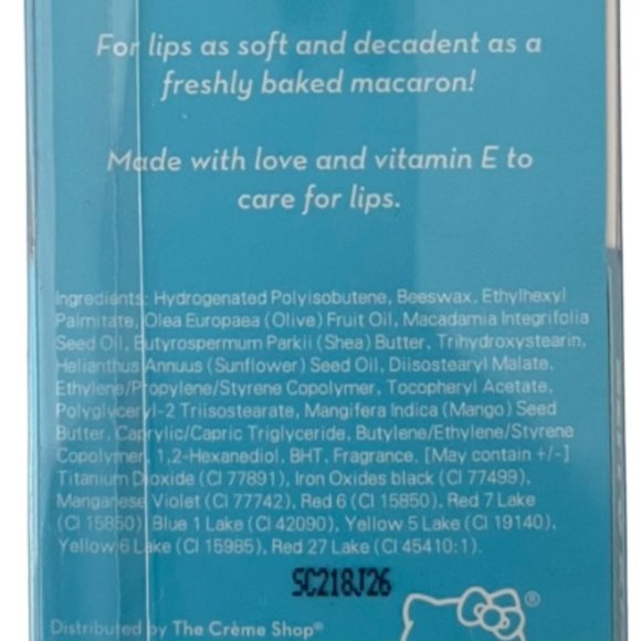 The Crème Shop x Hello Kitty Macaron Lip Balm Cool As Mint, Limited Edition - Picture 12 of 13